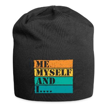 Moi moi-même et moi Retro Quote Statement - Bonnet en jersey - noir - Devant