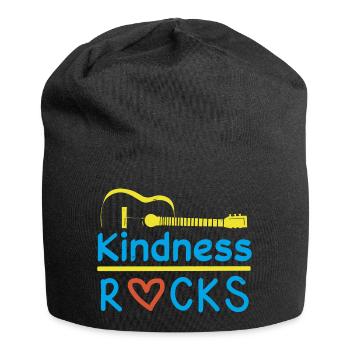 FREUNDLICHKEIT ROCKEN - Jersey-Beanie - Schwarz - Vorne