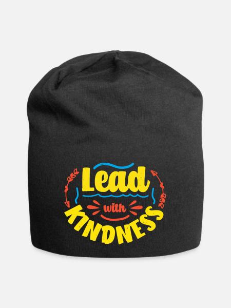 LEAD WITH KINDNESS - Jersey Beanie - black