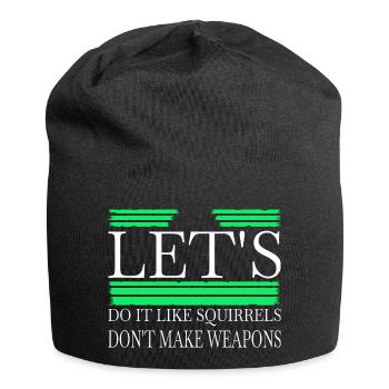 Blagues Signe de la paix Colombe de la paix Oiseau hippie - Bonnet en jersey - noir - Devant