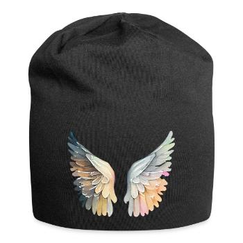 Ailes d'ange pastel artistic - Bonnet en jersey - noir - Devant