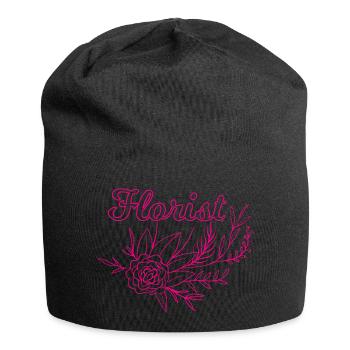 Flower Blume Pflanze - Jersey-Beanie - Schwarz - Vorne