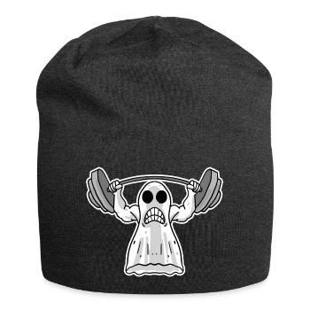 Gewicht heben - Geist Motiv - Jersey-Beanie - Anthrazit - Vorne