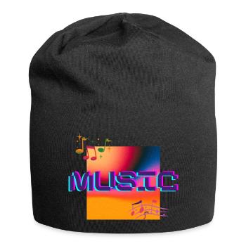 Music Logo (Positive Design) - Jersey Beanie - black - Front