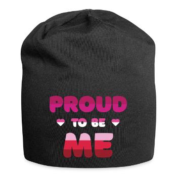 Fierté lesbienne d’être moi - Mois de la fierté - Bonnet en jersey - noir - Devant