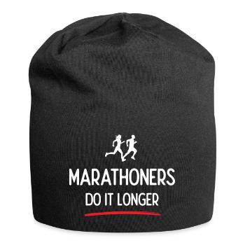 Marathonläufer machen es länger - Jersey-Beanie - Schwarz - Vorne