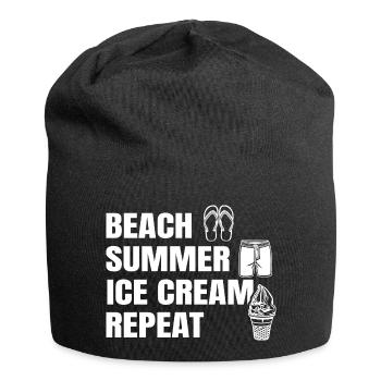 Ice Cream Lover Saying - Jersey Beanie - black - Front