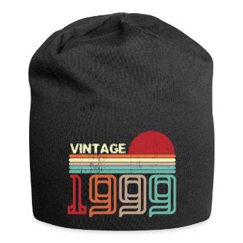 Vintage 1999 Anniversaire rétro sunset design - Bonnet en jersey - noir - Devant