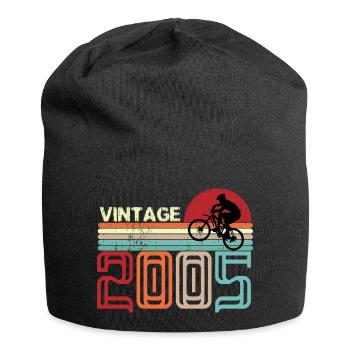 Vintage Birthday retro sunset design - Jersey Beanie - black - Front