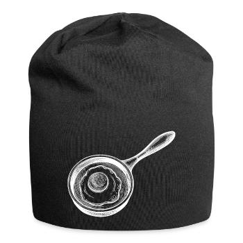 Fried egg pan - Jersey Beanie - black - Front