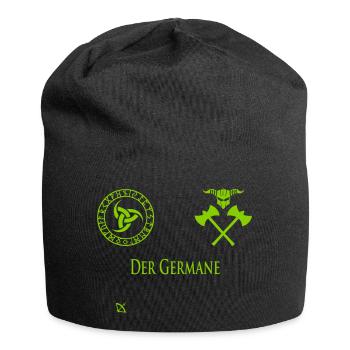 Der Germane - Jersey-Beanie - Schwarz - Vorne