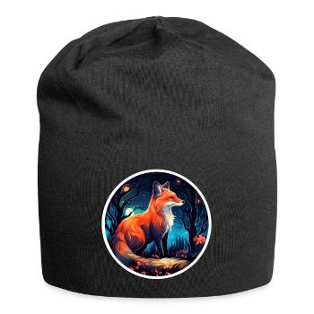 Pack animals: foxes, foxes, forest dwellers, forest animals - Jersey Beanie - black - Front