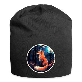 Pack animals: foxes, foxes, forest dwellers, forest animals - Jersey Beanie - black - Front