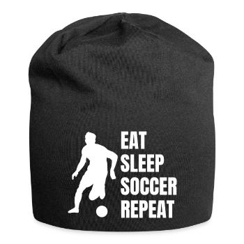 Fußballspieler Fußballdesign Fußballmannschaft - Jersey-Beanie - Schwarz - Vorne