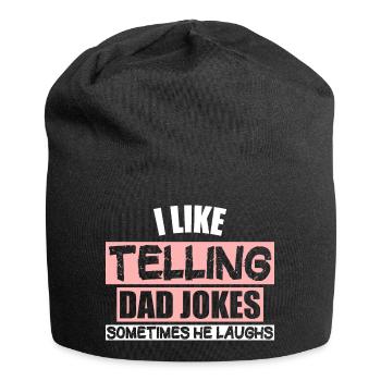 I LIKE TELLING DAD JOKES (SOMETIMES HE LAUGHS) - Jersey-Beanie - Schwarz - Vorne