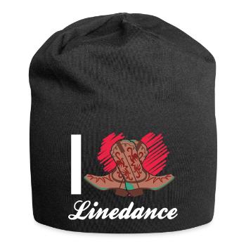 Women's Line Dance Country Western Motif - Jersey Beanie - black - Front