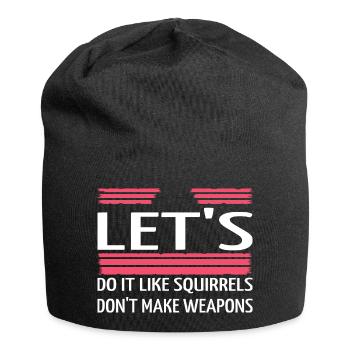 Colombe De Paix Heureux Fun Drôle Citation Hippie Pride - Bonnet en jersey - noir - Devant