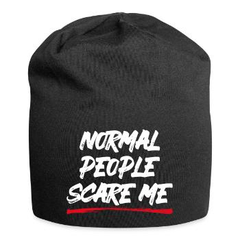 Normal People Scare Me - Psych Design - Jersey Beanie - black - Front