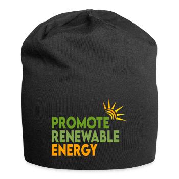 Erneuerbare Energien - Jersey-Beanie - Schwarz - Vorne
