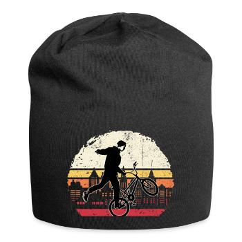 Sunset BMX Wheelie Silhouette - Jersey Beanie - black - Front