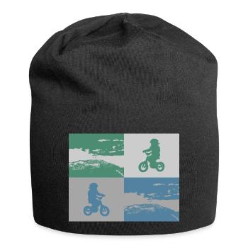 Junior Biker Pop Art metallic - Jersey Beanie - black - Front