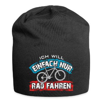 Ich will einfach nur Rad fahren auf meinem Bike - Jersey-Beanie - Schwarz - Vorne