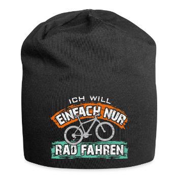 Ich will einfach nur Rad fahren auf meinem Bike - Jersey-Beanie - Schwarz - Vorne