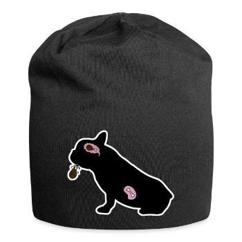 Chien Silhouette - Bonnet en jersey - noir - Devant