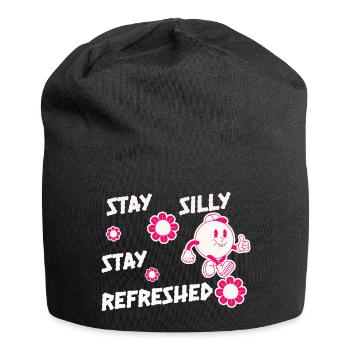 Siroter Amusant Ludique Heureux Célébrer Mignon Joyeux - Bonnet en jersey - noir - Devant
