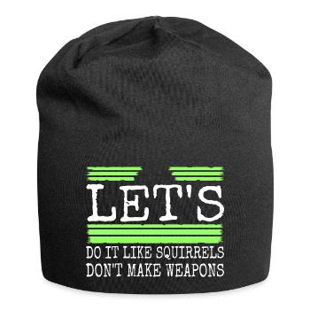 jokes awesome disarmament gift family - Jersey Beanie - black - Front
