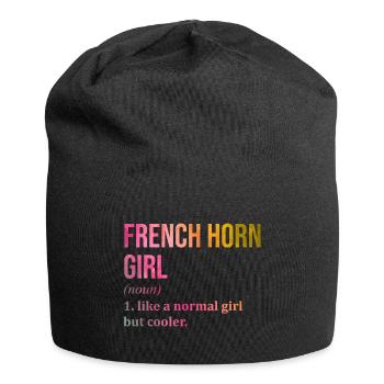 French Horn French Horn French Horn - Jersey Beanie - black - Front