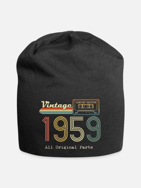 1959 Original 1959 Vintage Vintage Retro Jahrestag - Jersey-Beanie - Schwarz