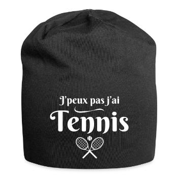 tennis, fan de tennis, raquette de tennis - Bonnet en jersey - noir - Devant