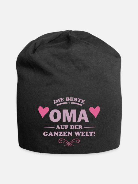 beste oma - Jersey-Beanie - Schwarz