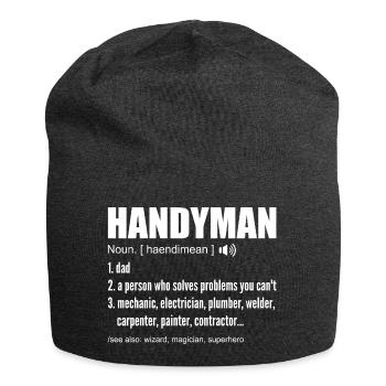 Handyman Definition Funny Dad Handyman Fathers Day - Bonnet en jersey - charbon - Devant