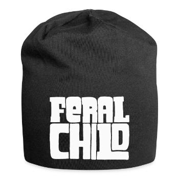 Feral Child funny design - Jersey Beanie - black - Front
