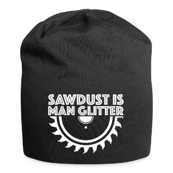 Sawdust is Men's Glitter | funny sayings - Jersey Beanie - black - Front