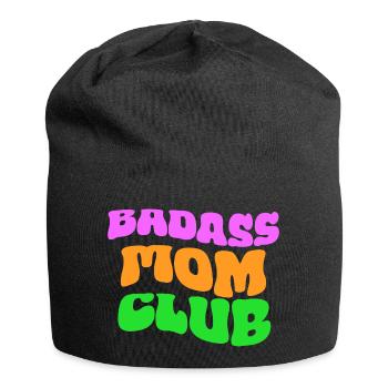Club des mamans badass - Bonnet en jersey - noir - Devant
