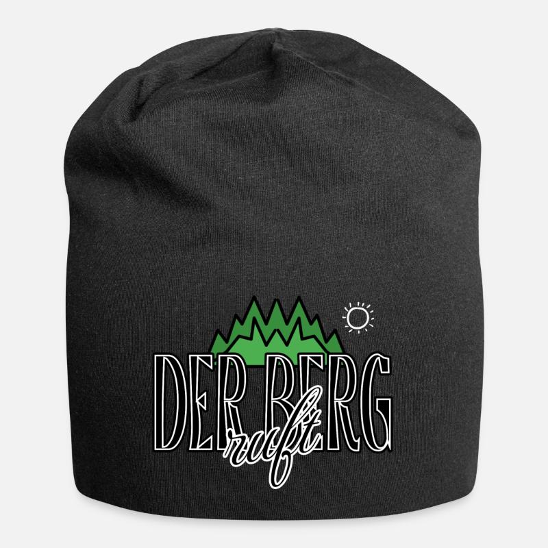 Der Berg ruft - Jersey-Beanie - Schwarz