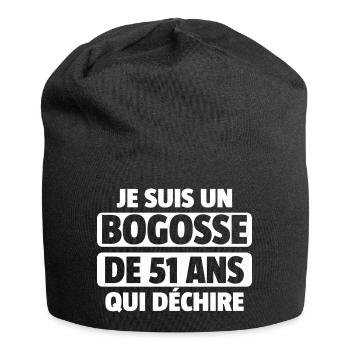 homme de 51 ans / cadeau 51 ans / t-shirt 51 ans - Bonnet en jersey - noir - Devant