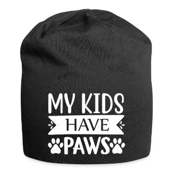MyKids have Paws - Jersey-Beanie - Schwarz - Vorne