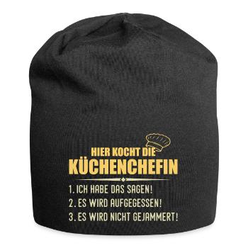 Cooking Funny Cook Chef Gift - Jersey Beanie - black - Front