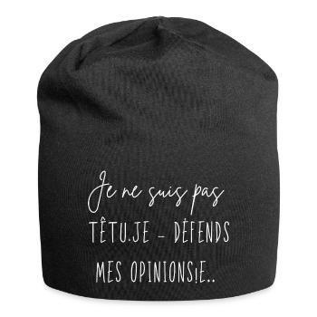 I'm not stubborn - Jersey Beanie - black - Front