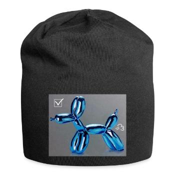 Hunde-Ballon - Jersey-Beanie - Schwarz - Vorne