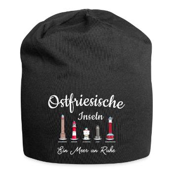 Îles de la Frise orientale, Juist, Borkum, Norderney - Bonnet en jersey - noir - Devant