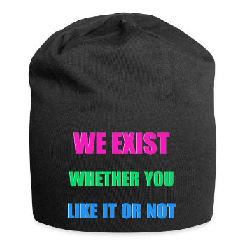 We Exist - Polysexual Flag - Jersey Beanie - black - Front