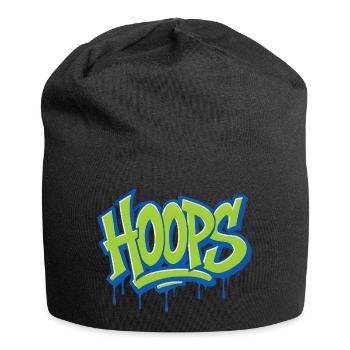 Hoops Basketball Sport Geschenkidee BBall - Jersey-Beanie - Schwarz - Vorne