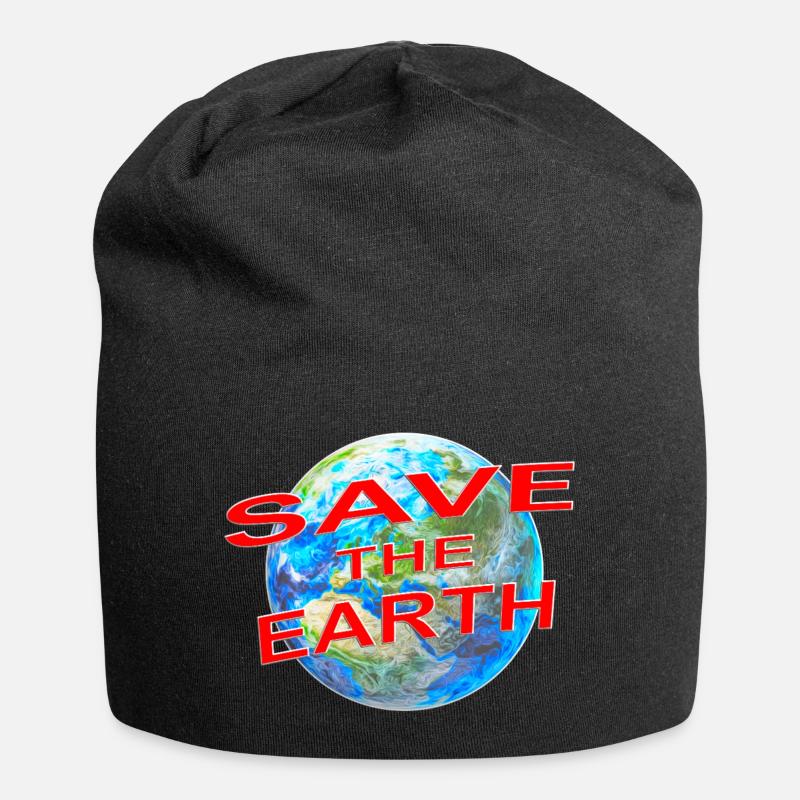 Sauvez la Terre - Bonnet en jersey - noir