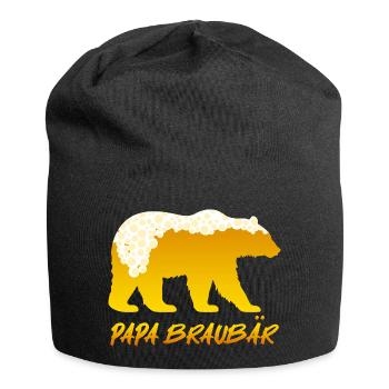 Soon DAD BROWN BEAR Father BROWN BEAR Fatherhood Funny - Jersey Beanie - black - Front