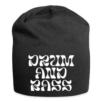 Drum and Bass Psychedelic Ink Swirl Design - Jersey-Beanie - Schwarz - Vorne